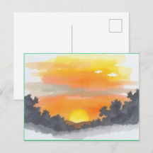 Goldene Sonnenuntergangs-Horizont-Idyll Ansichtska