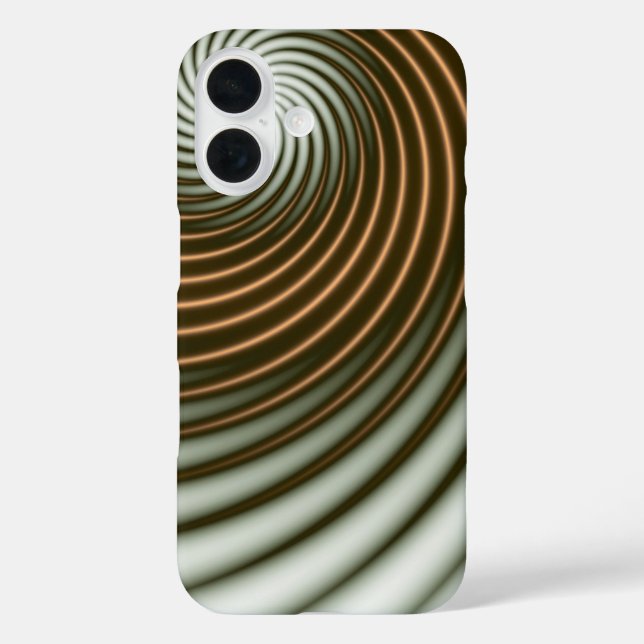 Goldene Spin iPhone 16 Hülle (Rückseite)