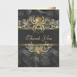 Goldene Spinne Danke-Hochzeitskarte Dankeskarte