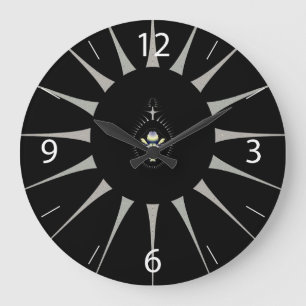 Goldene Spinne Große Wanduhr