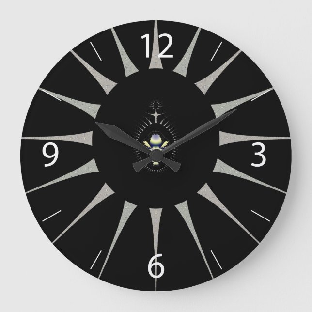 Goldene Spinne Große Wanduhr (Vorderseite)