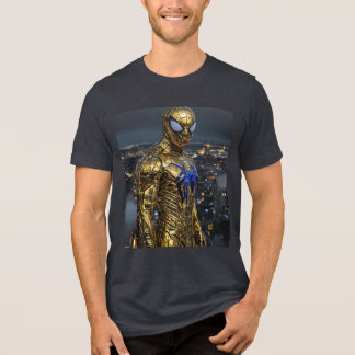 Goldene Spinne: Ultra-realistisches metallisches A Tri-Blend Shirt
