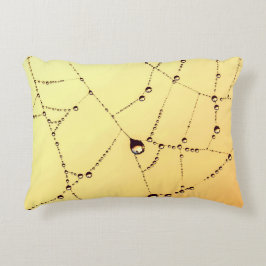 Goldene Spinnennetze Dekokissen
