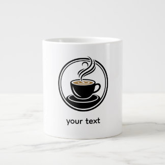 Goldene Spirale in Dunkelheit – Minimalistisches D Jumbo-Tasse