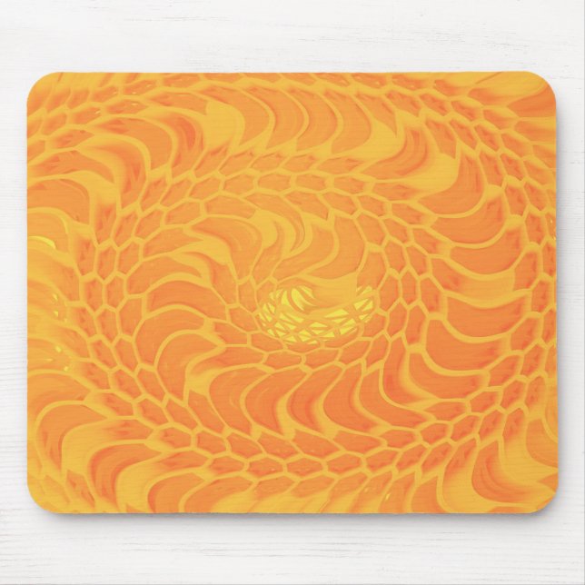 Goldene Spiralenergie Mousepad (Vorne)