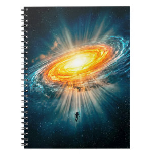 Goldene Spiralgalaxie Astronaut Science-Fiction We Notizblock