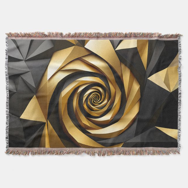 Goldene Spiralgeometrie Decke (Vorderseite)