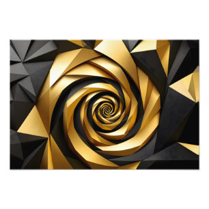 Goldene Spiralgeometrie Fotodruck