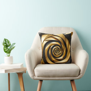 Goldene Spiralgeometrie Kissen