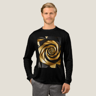 Goldene Spiralgeometrie Tri-Blend Shirt