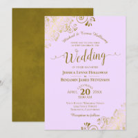 Goldene Spitze auf Lilac Lila Elegant Festliche Ho