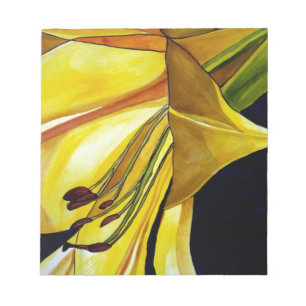 Goldene Splendor-Lilie Originelle Kunst Notizblock
