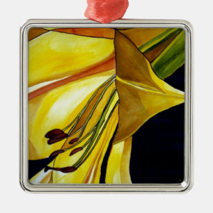 Goldene Splendor-Lilie Originelle Kunst Ornament Aus Metall