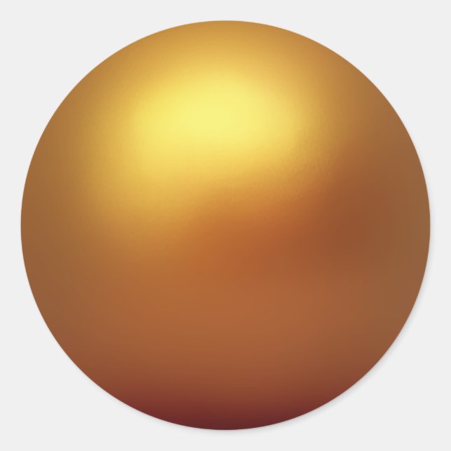 Goldene Spur Runder Aufkleber (Vorderseite)