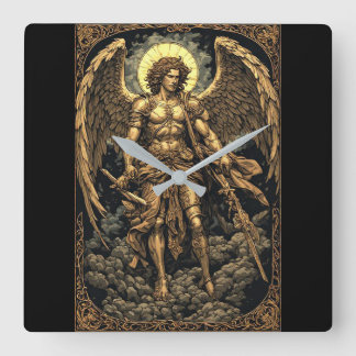 Goldene St. Michael Wanduhr