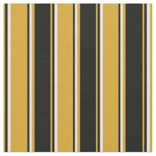 Goldene Stäbe, schwarze und weiße Linien Stoff
