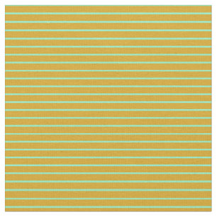 Goldene Stäbe und Aquamarine Streifen/Linien Muste Stoff