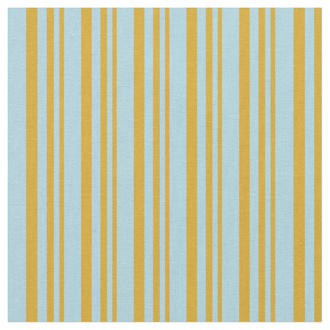 Goldene Stäbe und hellblaues Muster Stoff (Nahaufnahme)