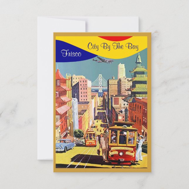 Goldene Stadt durch die Bucht-San Francisco Einladung (Vorderseite)