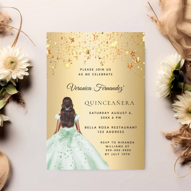 Goldene Stars aus Quinceanera Einladung (Von Creator hochgeladen)