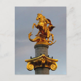 Goldene Statue des Heiligen Georgs, Republik Georg Postkarte