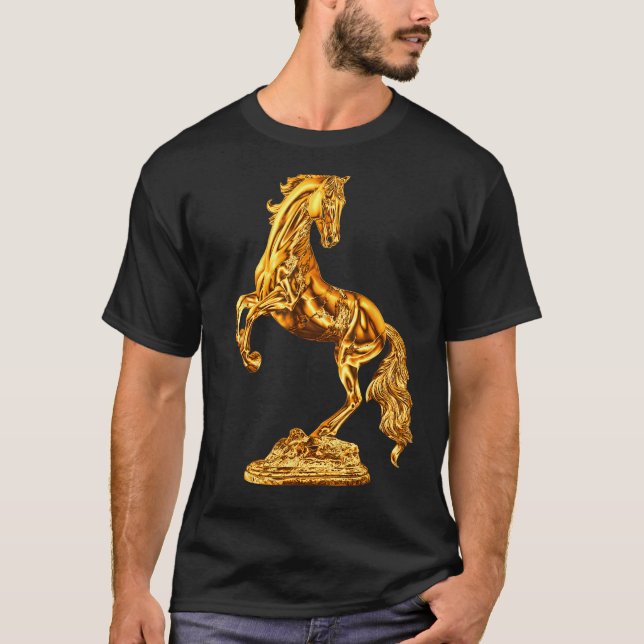 Goldene Statue von Rom T-Shirt (Vorderseite)