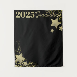 Goldene Sterne Abschluss Hintergrund Wandteppich
