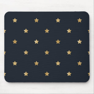 Goldene Sterne auf Mitternachtschwarz Mousepad