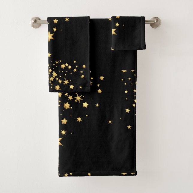 Goldene Sterne Badhandtuch Set (Insitu)