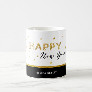 Goldene Sterne - Frohes Neues Jahr Tasse
