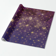 Goldene Sterne Galaxie Himmelsflugzeuge Lila