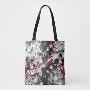 Goldene Sterne grunzen abstraktes, modernes urbane Tasche