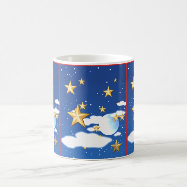 Goldene Sterne - Kaffeetasse (Mittel)