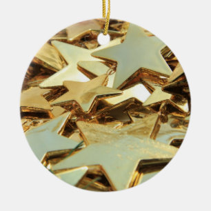 Goldene Sterne Keramik Ornament