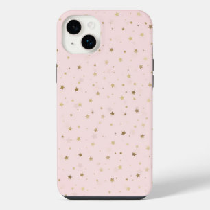 Goldene Sterne mit rosa Farbverlauf-Design iPhone 14 Plus Hülle