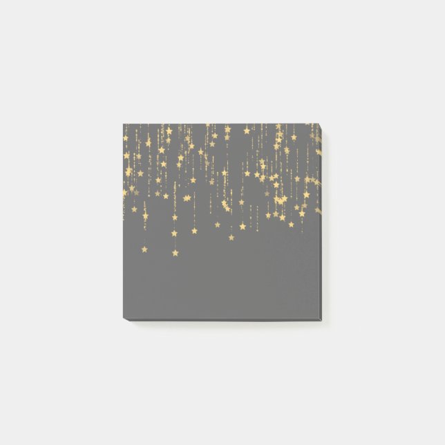 Goldene Sterne Post-it Klebezettel (Vorderseite)