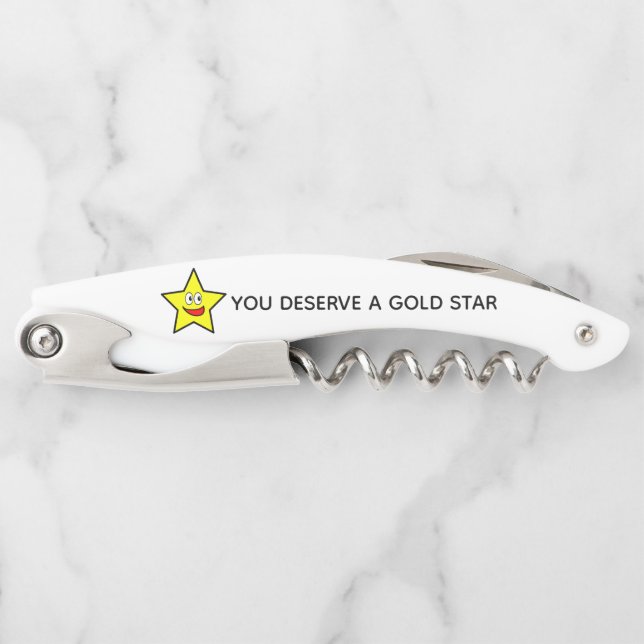 Goldene Sterne | Sie verdienen einen Goldenen Ster Kellnermesser (Vorderseite)