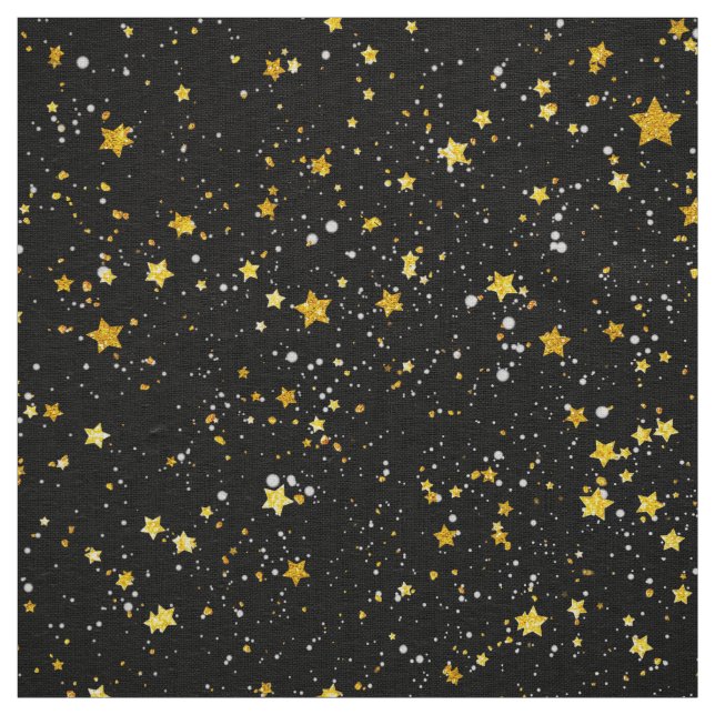 Goldene Sterne Stoff (Muster)