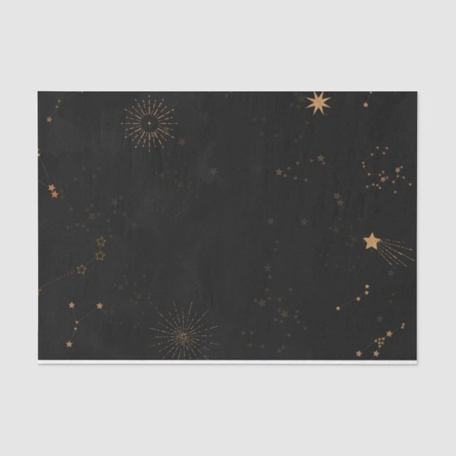 Goldene Sternschnuppe Seidenpapier (Vorderseite)