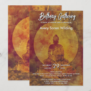 Goldene Stille   Spiritual Light Design Einladung