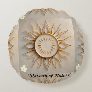 "Goldene Strahlung" Rundes Kissen
