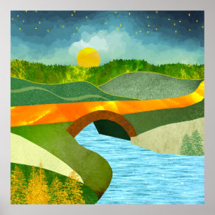 Goldene Straße Poster