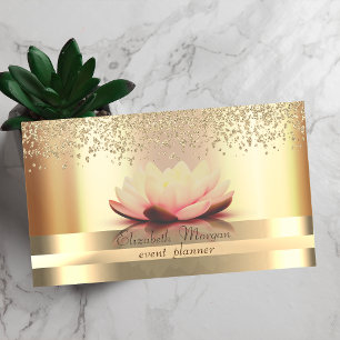 Goldene Streifen Diamanten Lotus Gold Visitenkarte