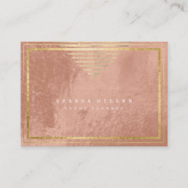 Goldene Streifen Gerahmte minimale Geometrie Rosa  Visitenkarte