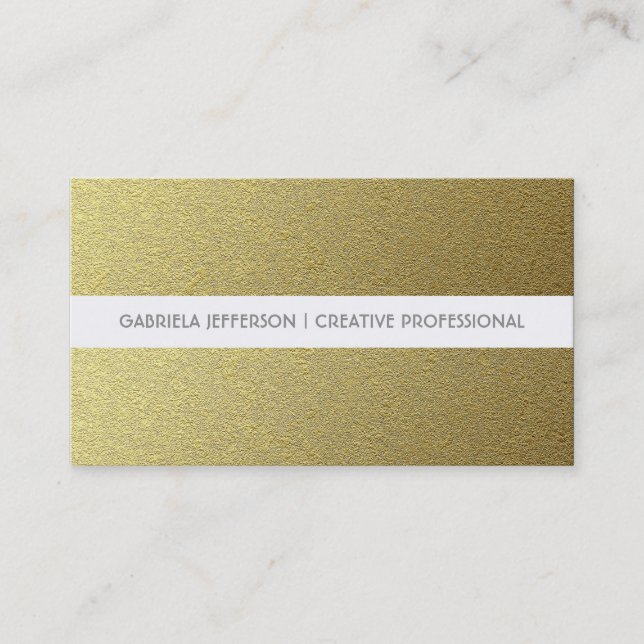 Goldene Streifen Moderne und elegant Visitenkarte (Vorderseite)