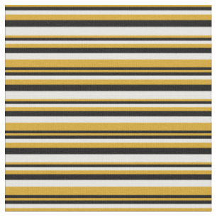 Goldene Streifen, Schwarz/Weiß, Streifen/Linien-M Stoff
