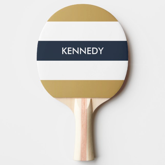 Goldene Streifen Tischtennis Schläger (Vorderseite)