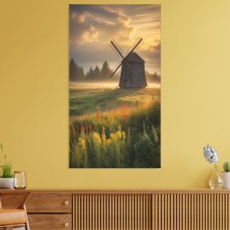 Goldene Stunde an der alten Windmühle Leinwanddruck