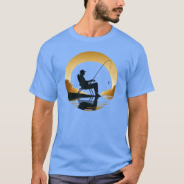 Goldene Stunde Angeln - Serene Lake Scene T-Shirt