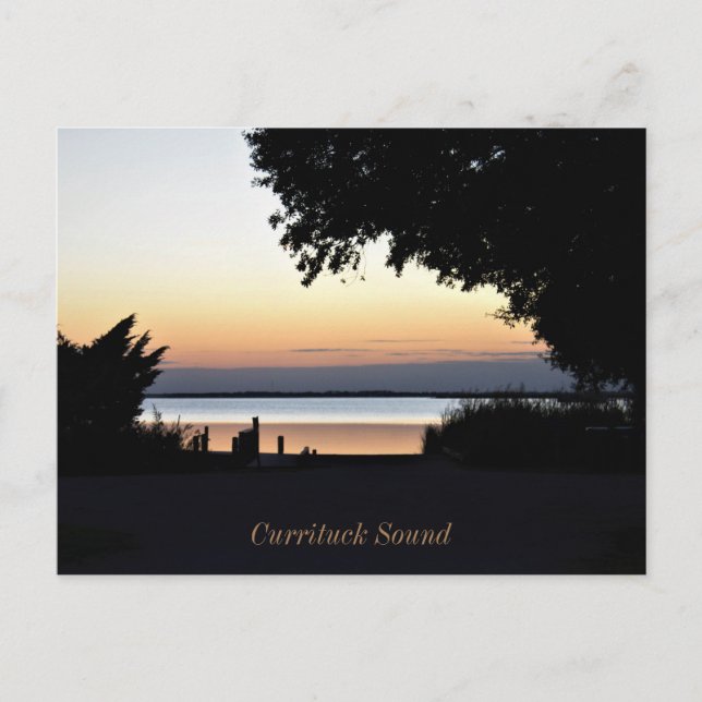 Goldene Stunde bei Currituck Sound Postkarte (Vorderseite)